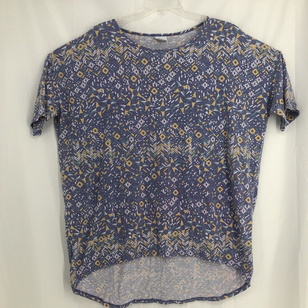 LuLaRoe Irma Tunic Top 2XL Purple Geometric